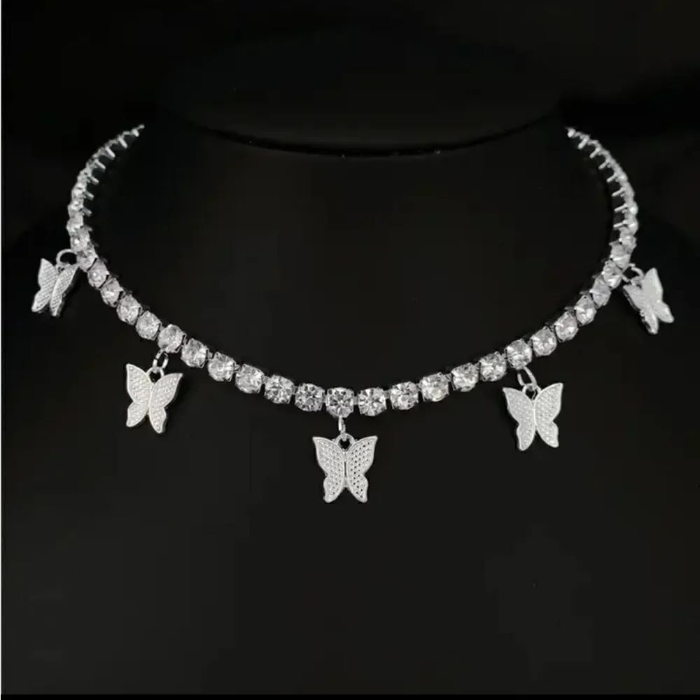 Rhinestone Butterfly 🦋 Choker